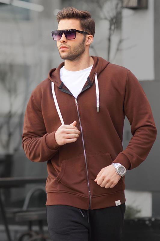 MDX Bitter Coffee Zippered Hooded Sweatshirt 6161 - Worcester