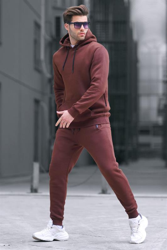 MDX Basic Hooded Sweat Suit in Bitter Coffee 5905 - Esher