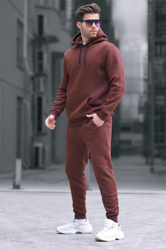 MDX Basic Hooded Sweat Suit in Bitter Coffee 5905 - Esher