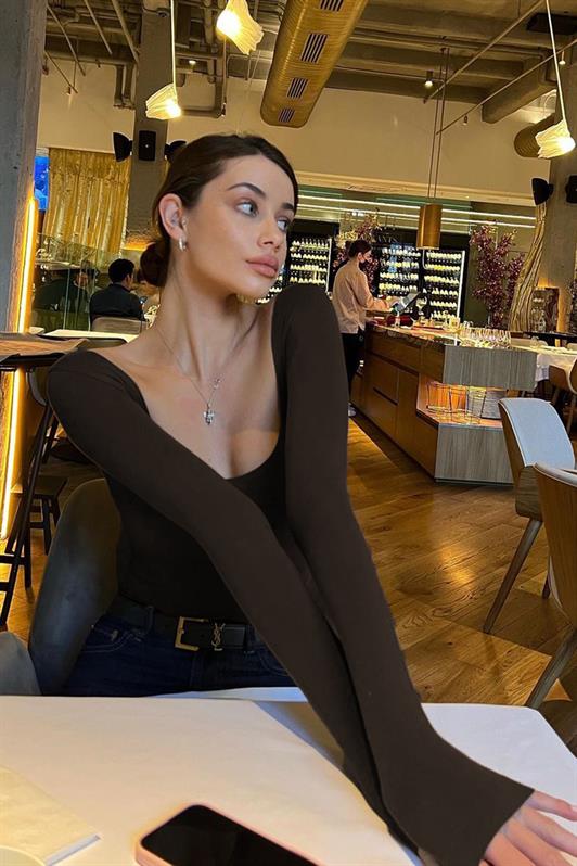 MDX Bitter Coffee Boat Neck Women's Bodysuit MG1840 - Acaxochitlán