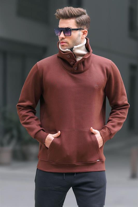 MDX Painful Brown Detailed Men's Sweatshirt 4411 - Lake Forest