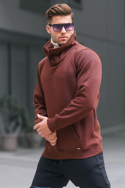 MDX Painful Brown Detailed Men's Sweatshirt 4411 - Lake Forest