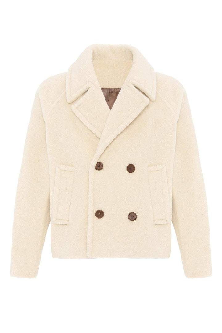 ANT Antioch Open Beige Wrap Crop Fit Men's Coat - La Presa
