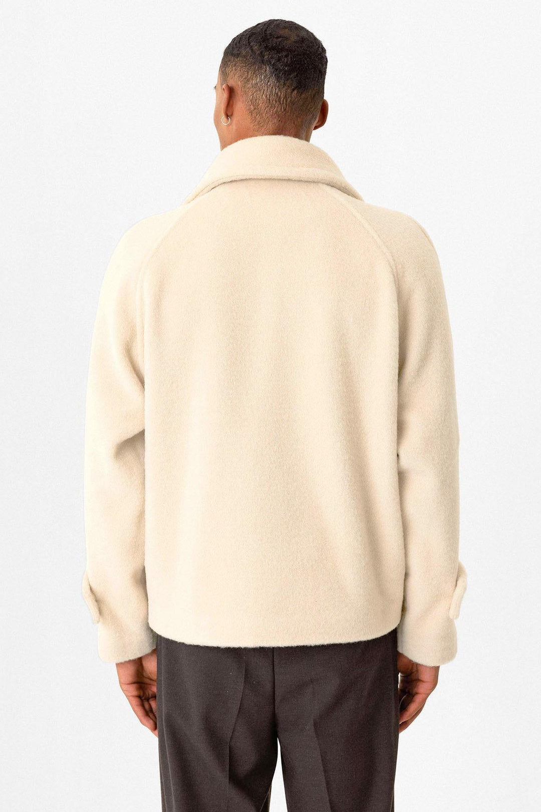 ANT Antioch Open Beige Wrap Crop Fit Men's Coat - La Presa