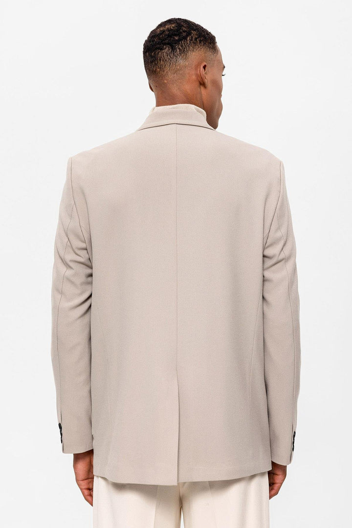 ANT Antioch Open Beige Blazer Jacket with Pocket Flap - Guelph