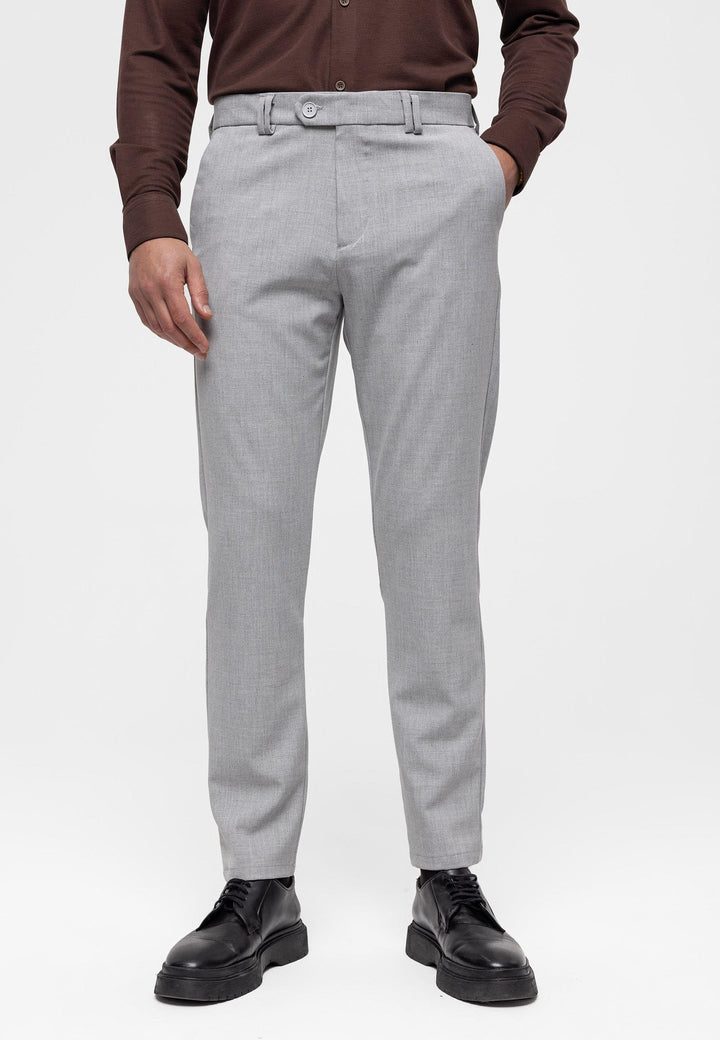 ANT Antioch Open Grey Men's Slim Fit Fabric Trousers - Galveston