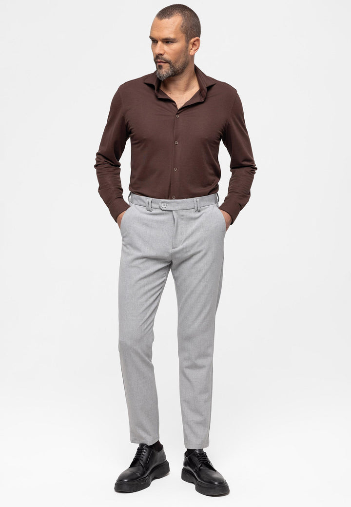 ANT Antioch Açık Gri Erkek Slim Fit Kumaş Pantolon - Niederkassel