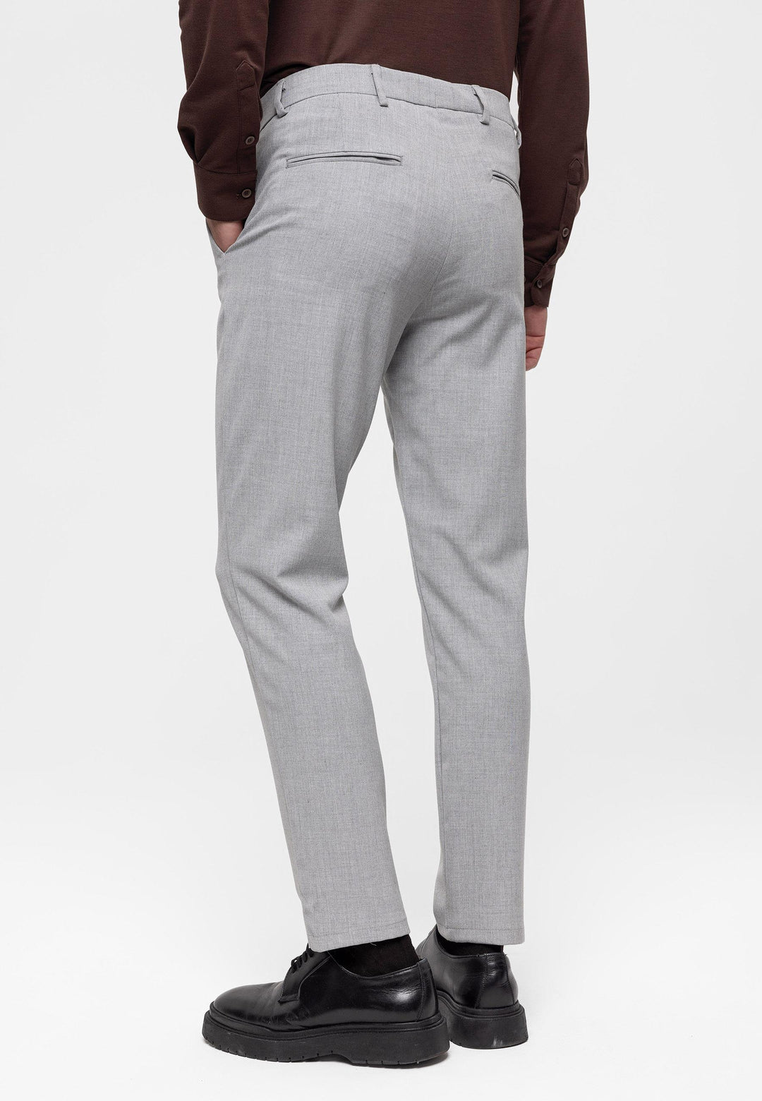 ANT Antioch Açık Gri Erkek Slim Fit Kumaş Pantolon - Niederkassel