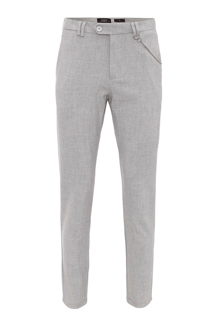 ANT Antioch Açık Gri Erkek Slim Fit Kumaş Pantolon - Niederkassel