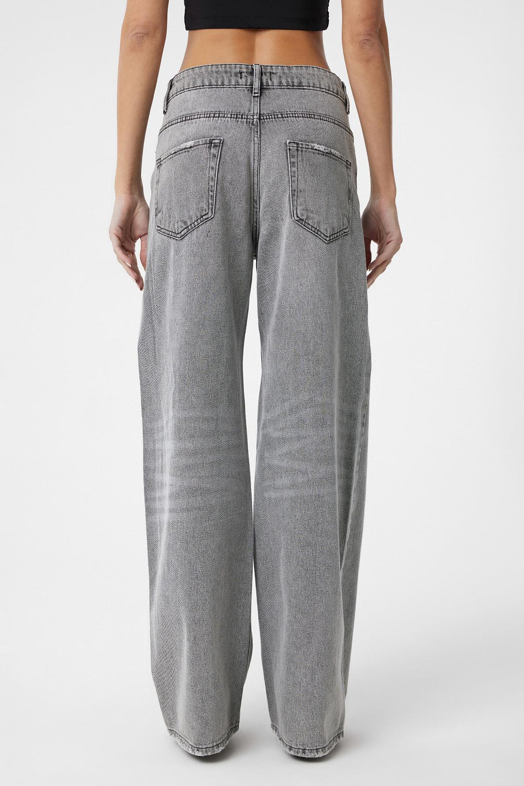 ANT Antioch Open Grey High Waist Women's Jeans - San José del Cabo