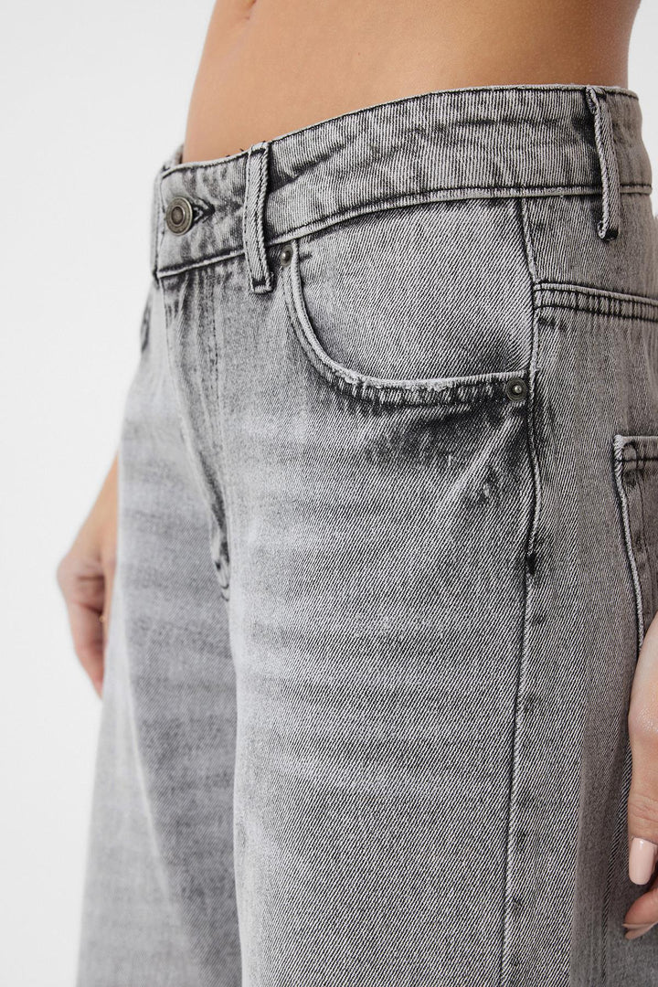 ANT Antioch Open Grey High Waist Women's Jeans - San José del Cabo