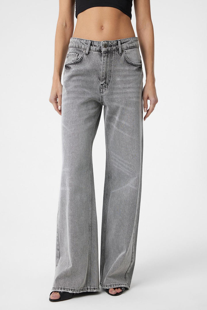 ANT Antioch Open Grey High Waist Women's Jeans - San José del Cabo