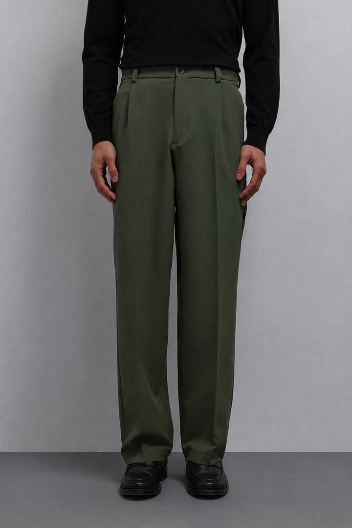 ANT Antioch Açık Haki Relax Fit Baggy Pilili Erkek Pantolon - Algeciras