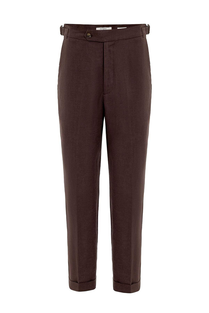 ANT Antioch Open Coffee 100% Linen Italian Cut Men's Pants - Santa Clara del Cobre