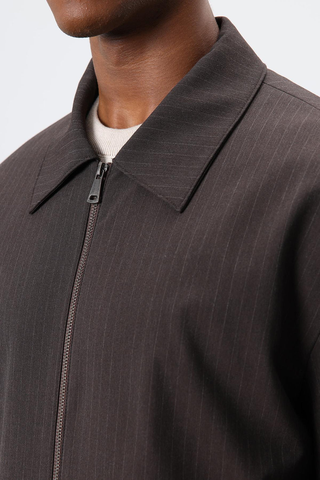 ANT Antioch Open Coffee Striped Seasonal Men's Coat - Waukegan
