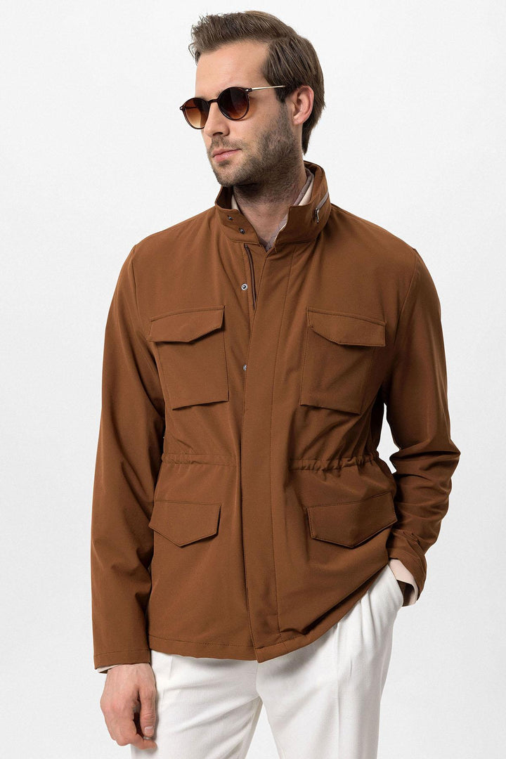 ANT High Collar Safari Men's Coat - Laindon