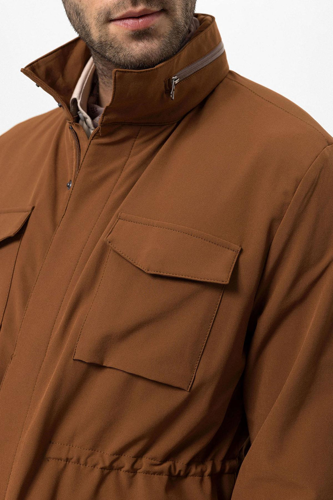 ANT High Collar Safari Men's Coat - Laindon