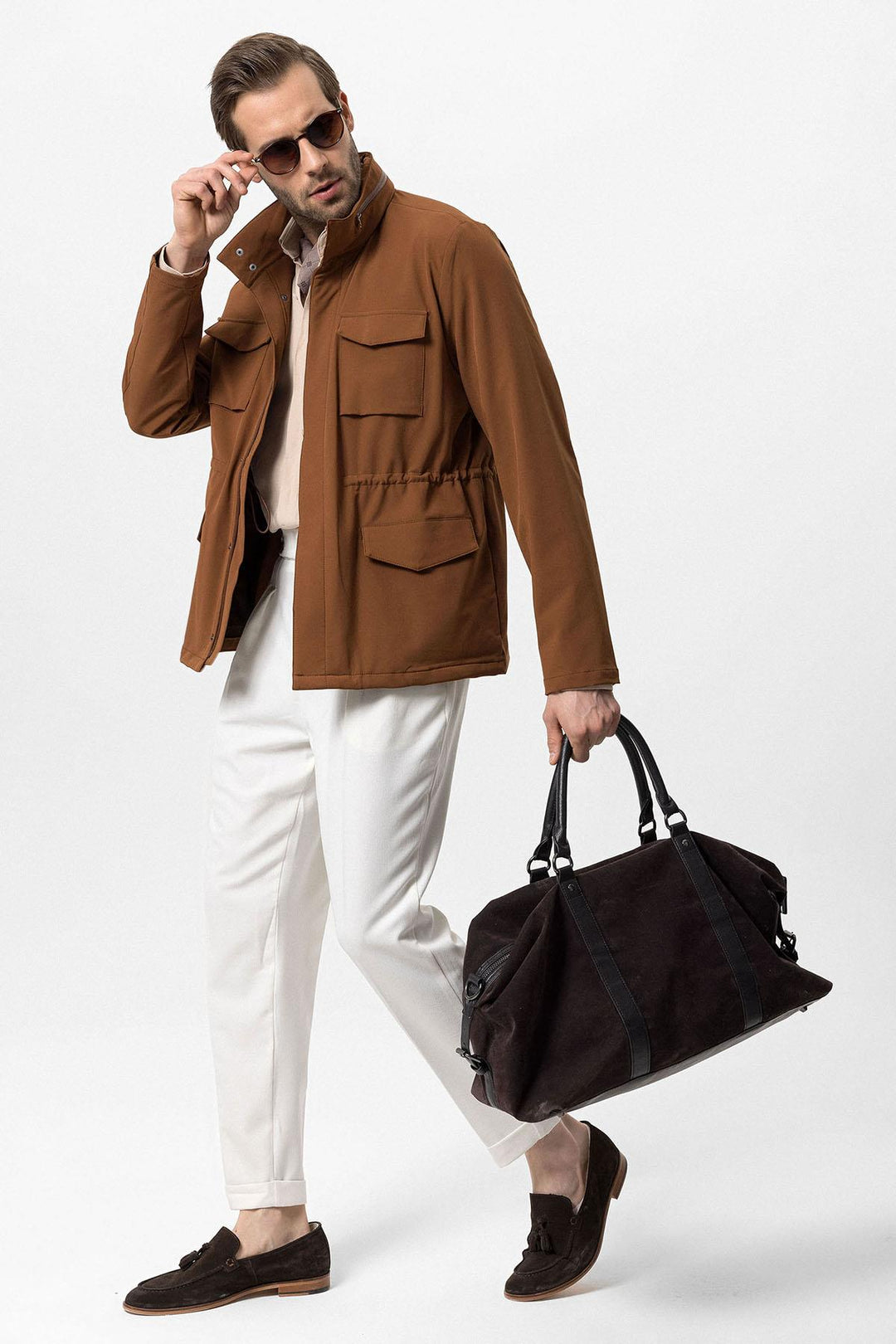 ANT High Collar Safari Men's Coat - Laindon