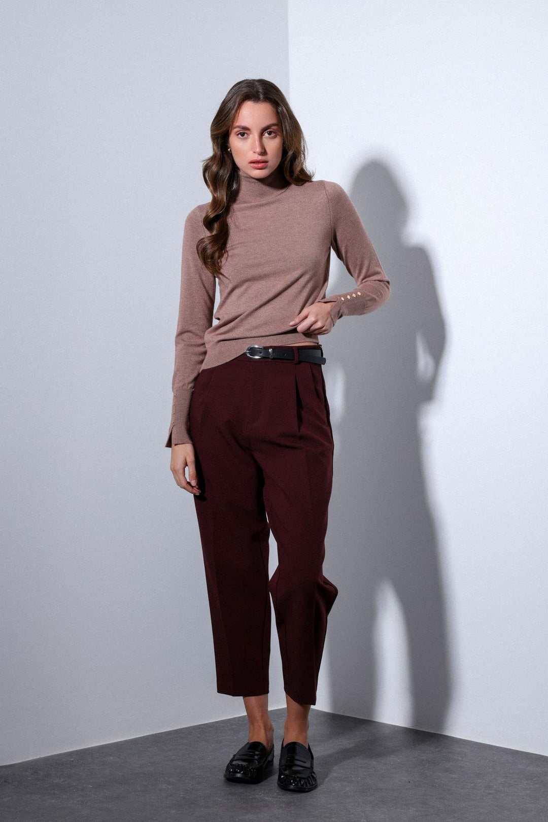 ANT Antioch Open Coffee Turtleneck Sweater - Walsall