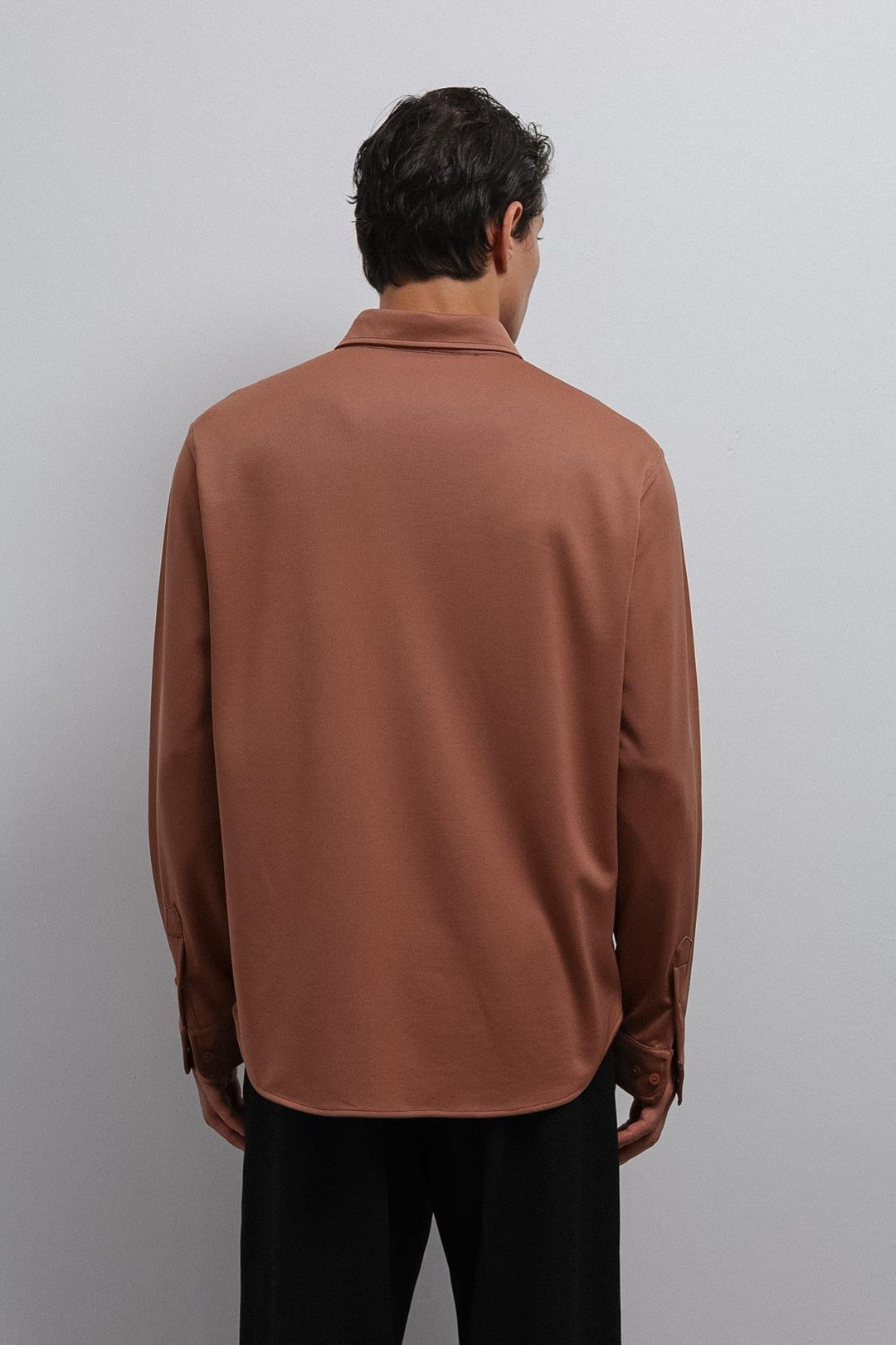 ANT Antioch Open Coffee Buttoned Collar Relax Fit Men's Shirt - Saint-Maur-des-Fossés