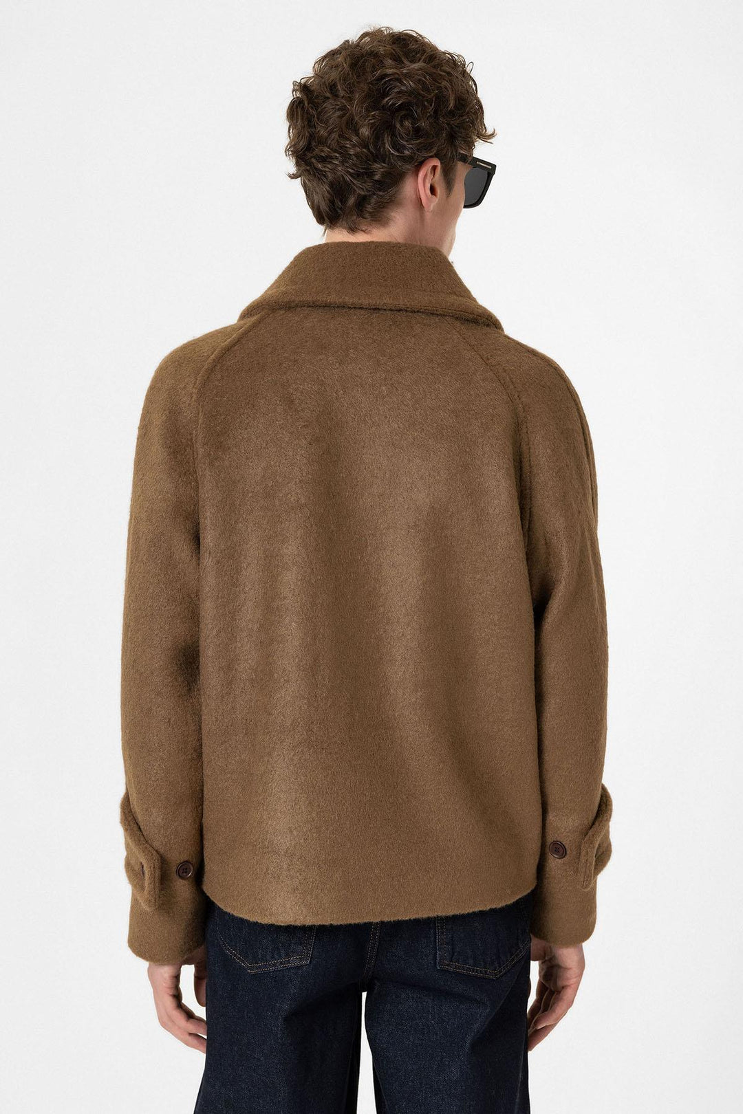 ANT Antioch Open Coffee Double Breasted Crop Fit Men's Coat - Eisenach