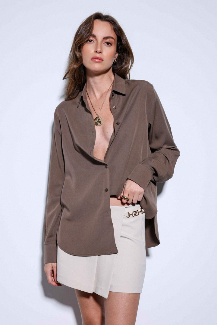 ANT Antioch Open Coffee Tencel Women's Shirt - Gladstone