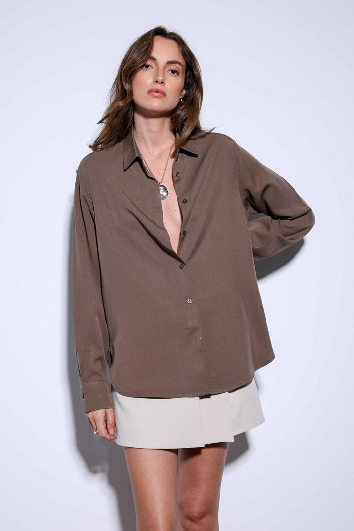 ANT Antioch Open Coffee Tencel Women's Shirt - Gladstone