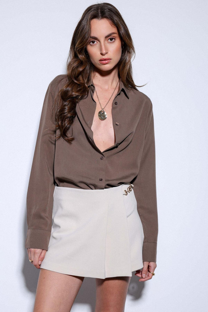 ANT Antioch Open Coffee Tencel Women's Shirt - South Gate