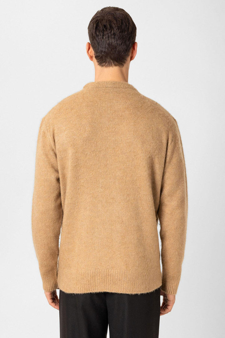 ANT Antioch Open Coffee Soft Textured Men's Sweater - Clichy
