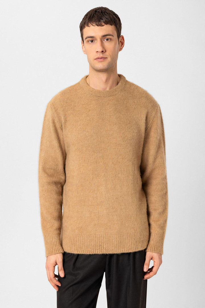 ANT Antioch Open Coffee Soft Textured Men's Sweater - Clichy