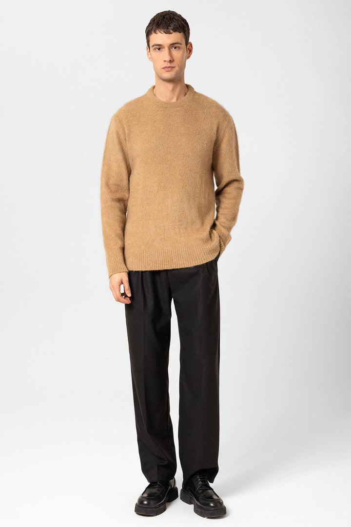 ANT Antioch Open Coffee Soft Textured Men's Sweater - Clichy