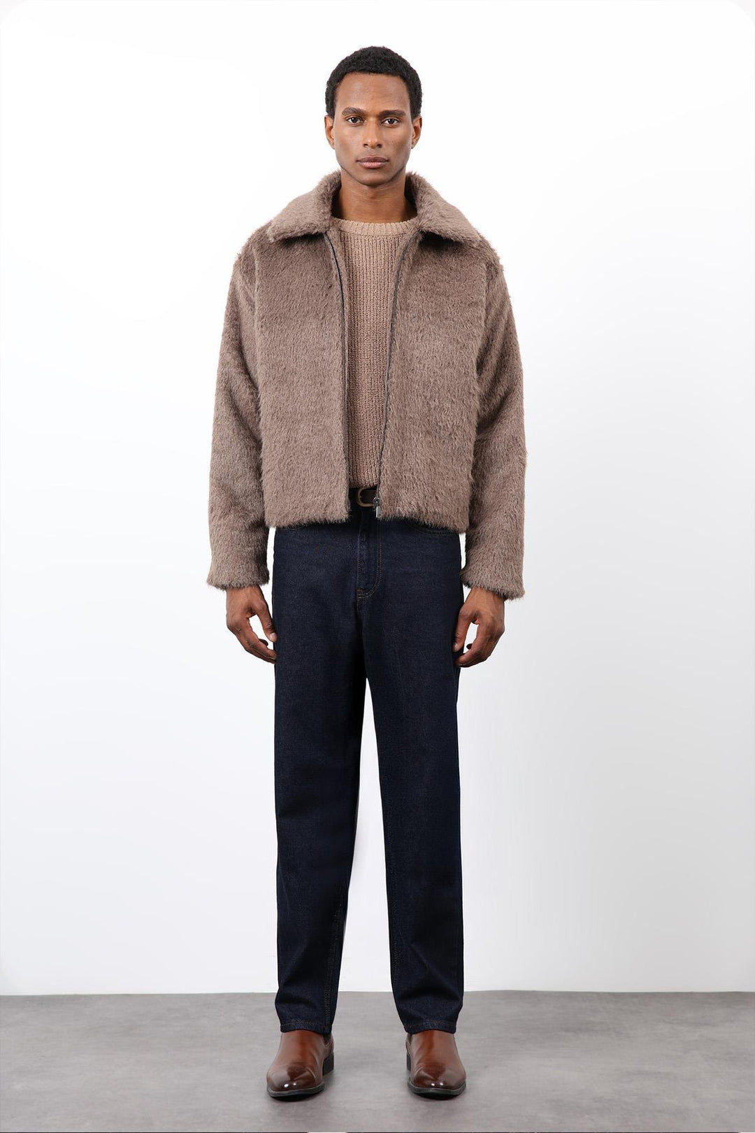 ANT Antioch Açık Kahve Yumuşak Dokulu Erkek Mont - Hrodna