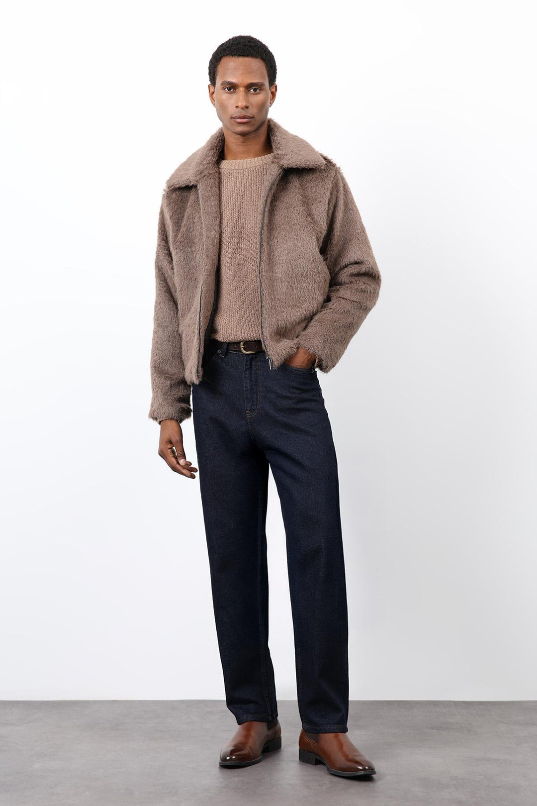 ANT Antioch Açık Kahve Yumuşak Dokulu Erkek Mont - Hrodna