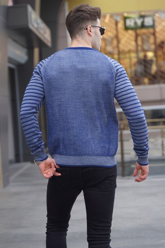 MDX Open Navy Blue Bike Collar Sweater 5766 - Liverpool