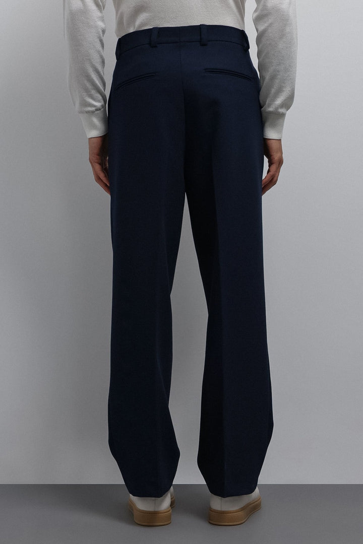 ANT Antioch Açık Lacivert Relax Fit Baggy Pilili Erkek Pantolon - Fribourg