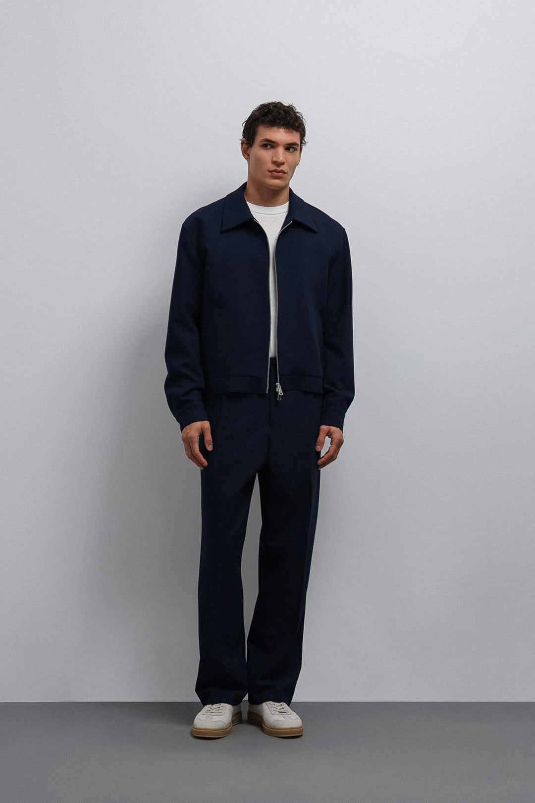 ANT Antioch Açık Lacivert Relax Fit Baggy Pilili Erkek Pantolon - Fribourg