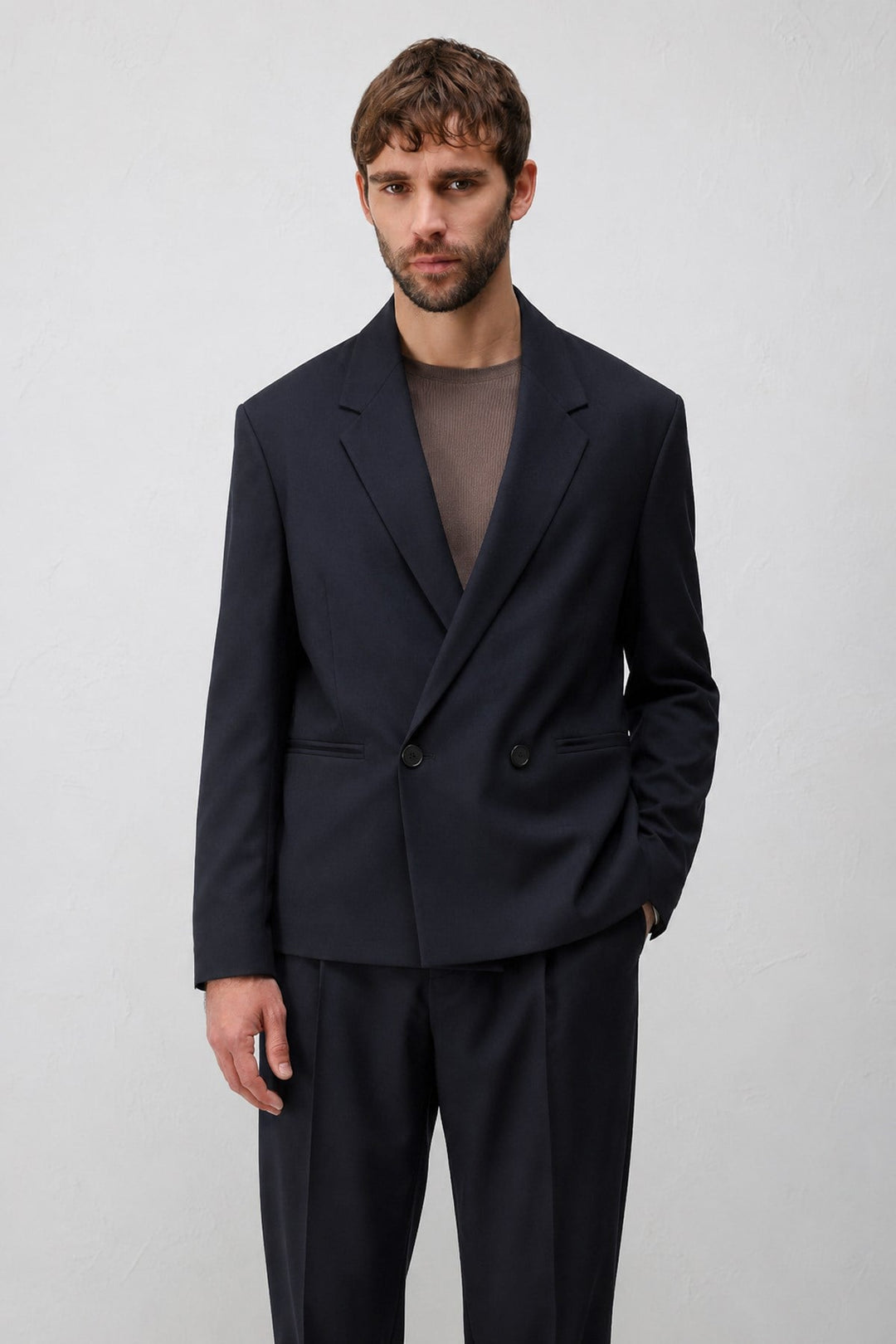 ANT Antioch Açık Lacivert Relaxed Fit Erkek Blazer Ceket - Mieres