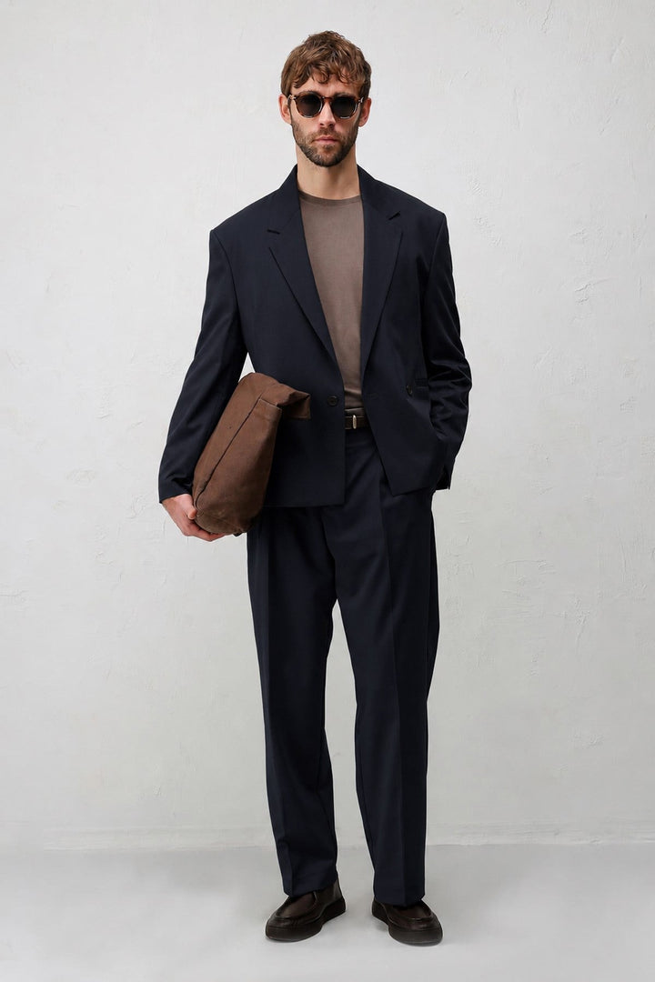 ANT Antioch Açık Lacivert Relaxed Fit Erkek Blazer Ceket - Mieres