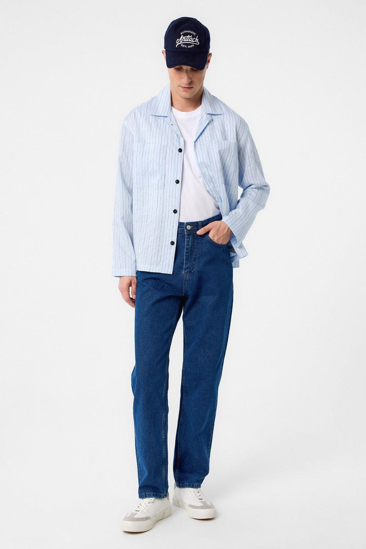 ANT Antioch Light Blue High Waisted Regular Fit Men's Jeans - Concord