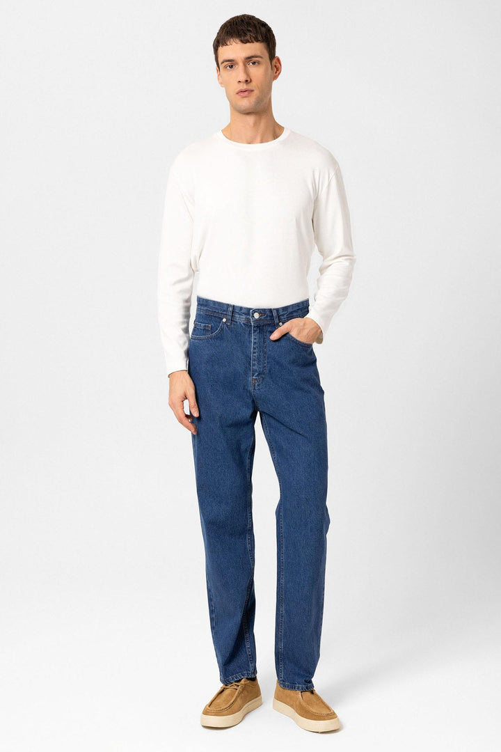ANT Antioch Açık Mavi Yüksek Bel Relaxed Fit Erkek Kot Pantolon - Lake Oswego