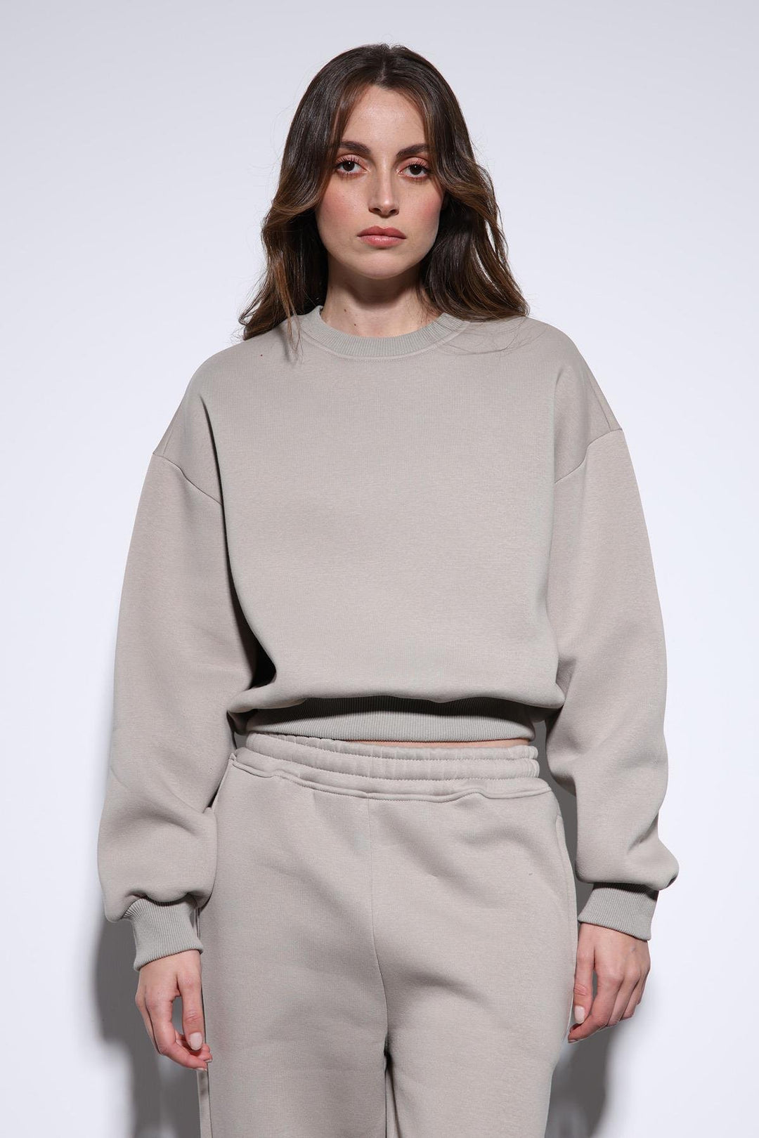 ANT Antioch Açık Vizon Basic Kadın Sweatshirt - Atlantic City