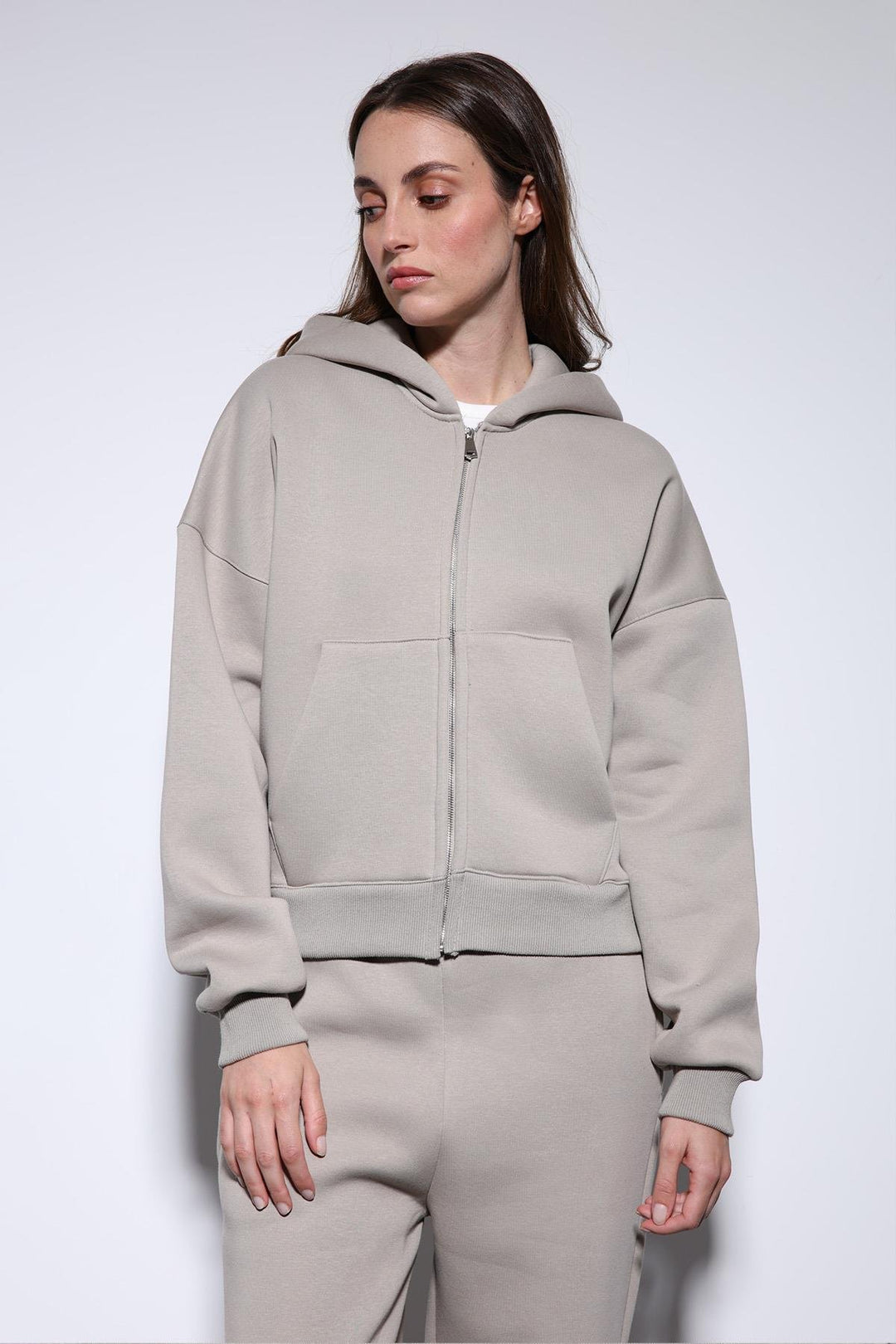 ANT Antioch Open Mink Zippered Hooded Women's Sweatshirt - Los Mochis