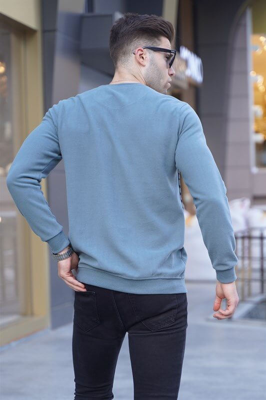 MDX Open Green Striped Bike Collar Sweater 5961 - Zutphen