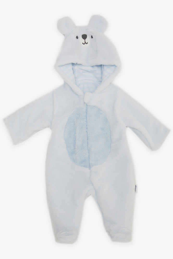بذلة BRE Albimini Baby Boy القطيفة تطريز خروف مع آذان متحركة 3-4 أشهر-6-9 أشهر، أزرق فاتح - Cantù