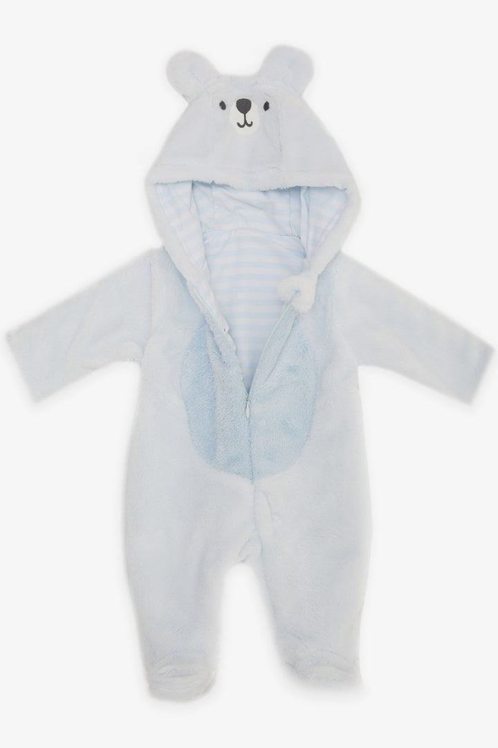 بذلة BRE Albimini Baby Boy القطيفة تطريز خروف مع آذان متحركة 3-4 أشهر-6-9 أشهر، أزرق فاتح - Cantù