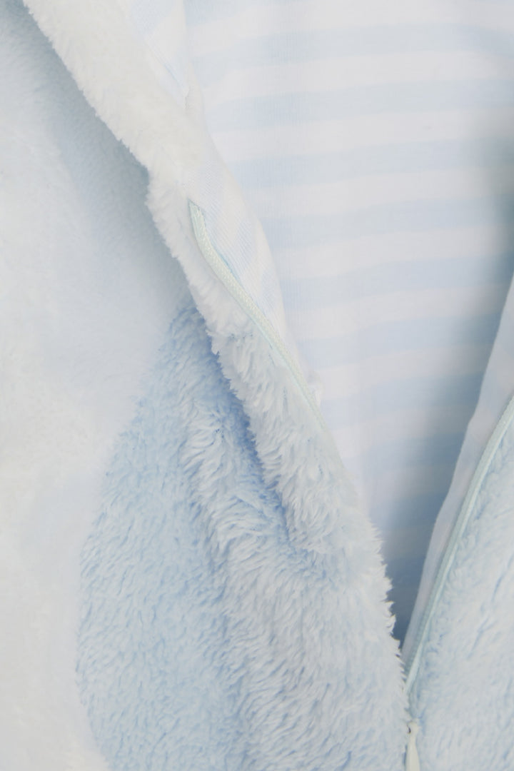 بذلة BRE Albimini Baby Boy القطيفة تطريز خروف مع آذان متحركة 3-4 أشهر-6-9 أشهر، أزرق فاتح - Cantù