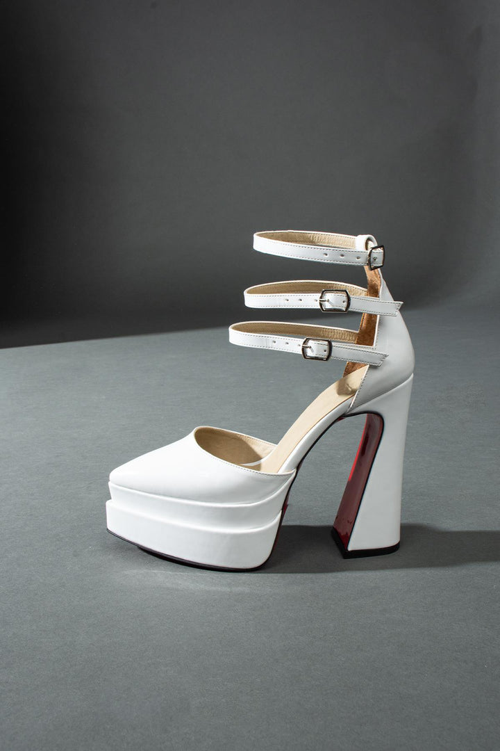 DSM Alena White Platform Heels Women's High Heels - Schwerin