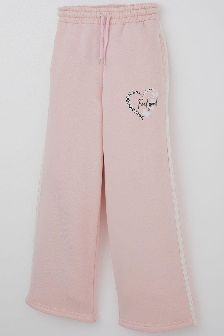 BRE Alg Girl Child Tracksuit Butterfly & Heart Printed 6-9 Years, Pink - Lancaster