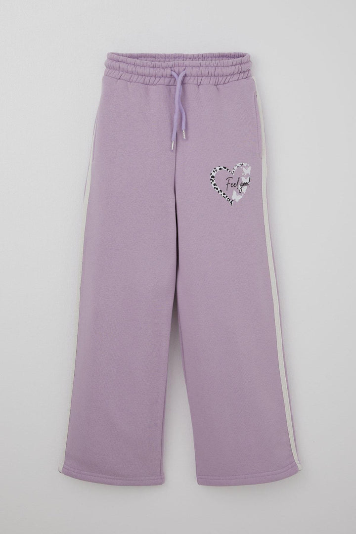 BRE Alg Girl Child Tracksuit Butterfly & Heart Printed 6-9 Years, Lilac - Rioverde