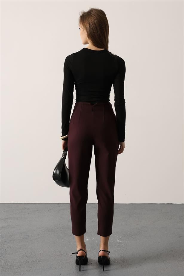 RYN Ankle-Length Pants - Burgundy - Koblenz